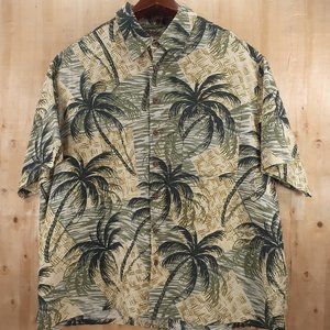 Vintage Caribbean Pineapple Men's Hawaiian Shirt Size XXL 70% Silk & 30% Cotton